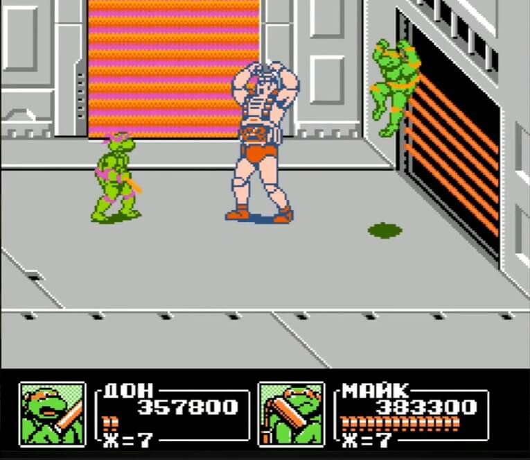 Teenage Mutant Ninja Turtles III – Manhattan Project - геймплей игры Dendy\NES